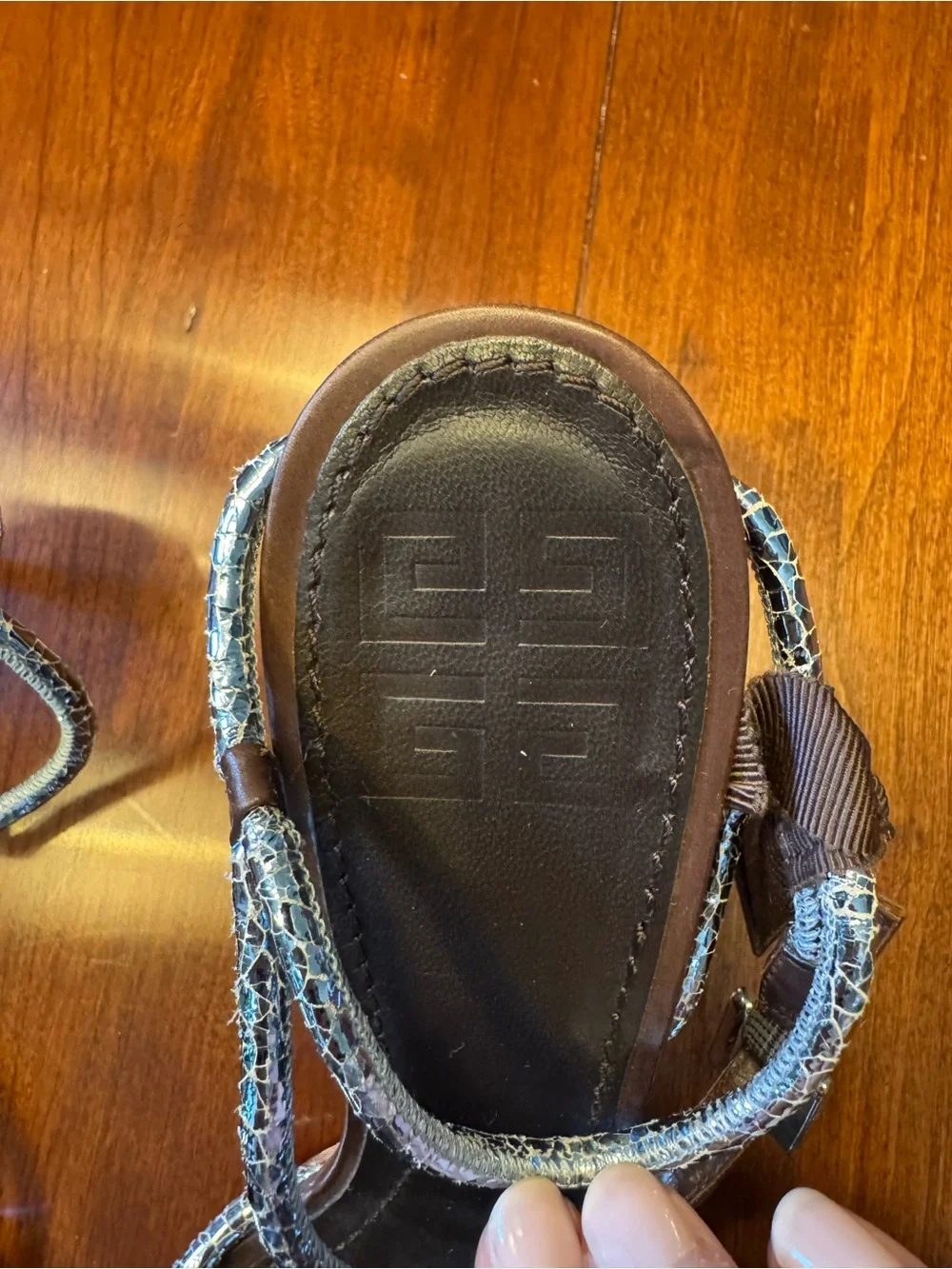 VINTAGE GIVENCHY Metallic Sandals